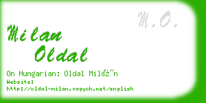 milan oldal business card